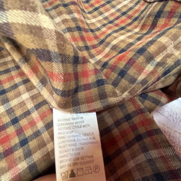 Kinloch Anderson Scotland Men's Medium Wool Blend Gingham Button-Down Shirt - Picture 8 of 8